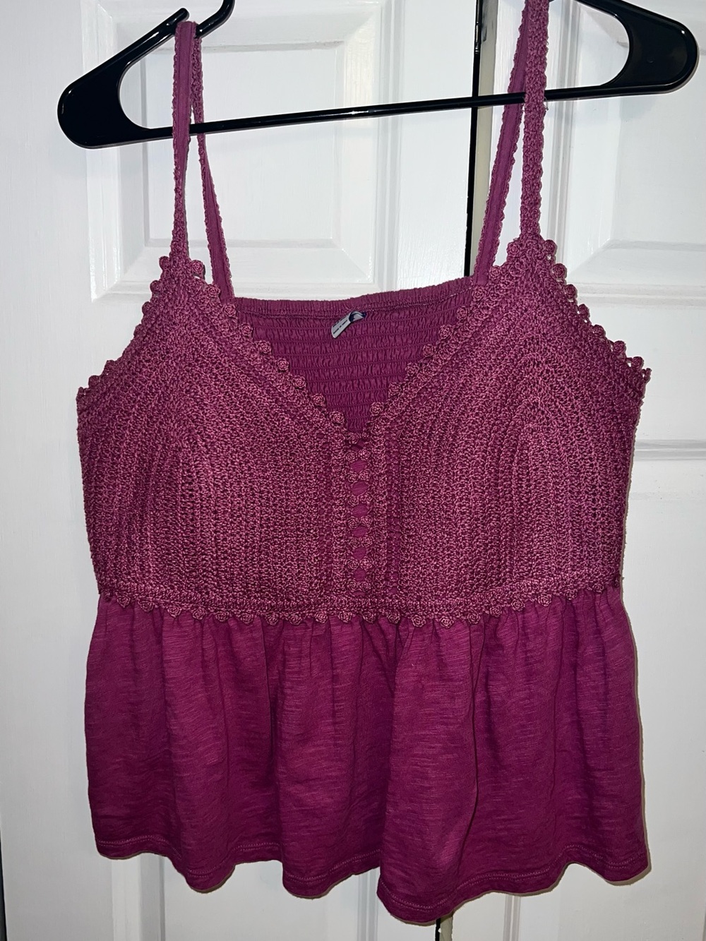 Old Navy Plum Crochet Spaghetti Strap Camisole